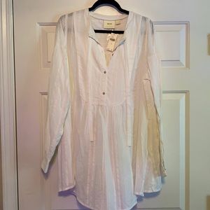 NWT Anthropologie white long sleeve blouse/tunic